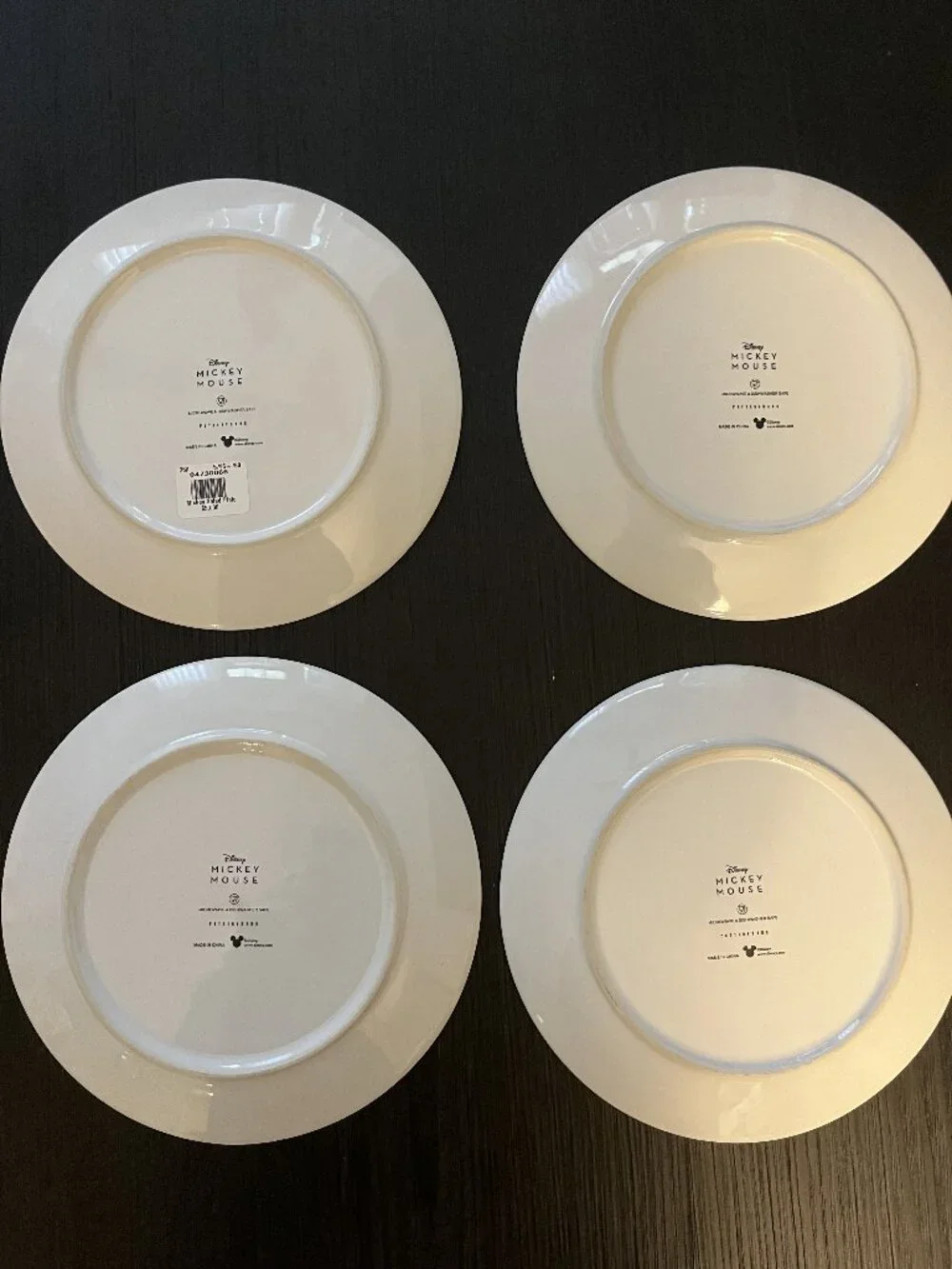 Set of 4 Pottery Barn Disney Mickey Mouse Salad Plates